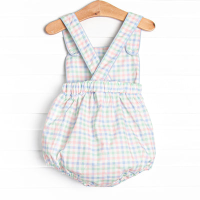 Paradise Plaid Sunsuit, Blue