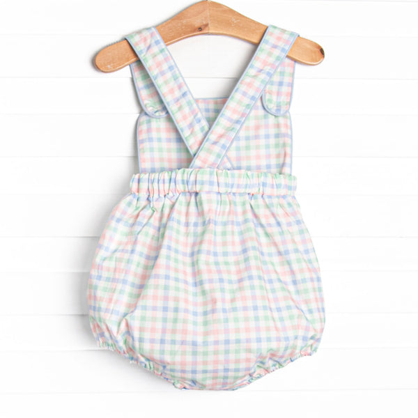 Paradise Plaid Sunsuit, Blue