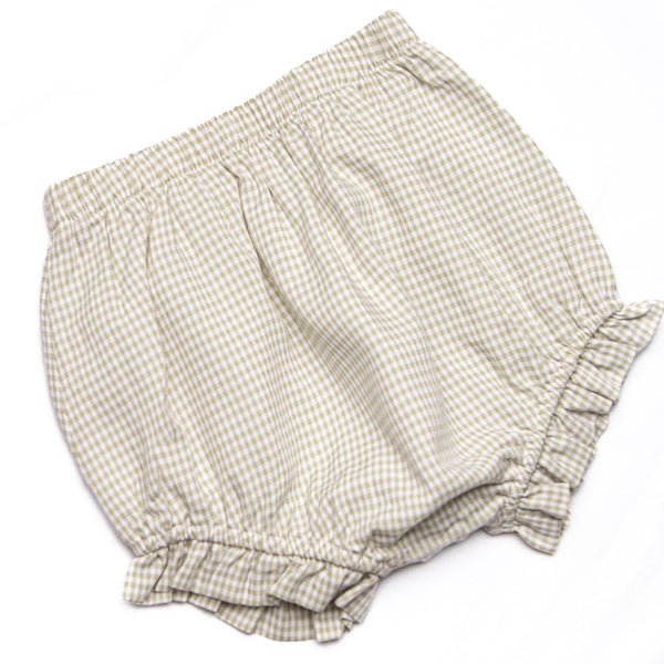 Wreath Wishes Smocked Diaper Set, Green
