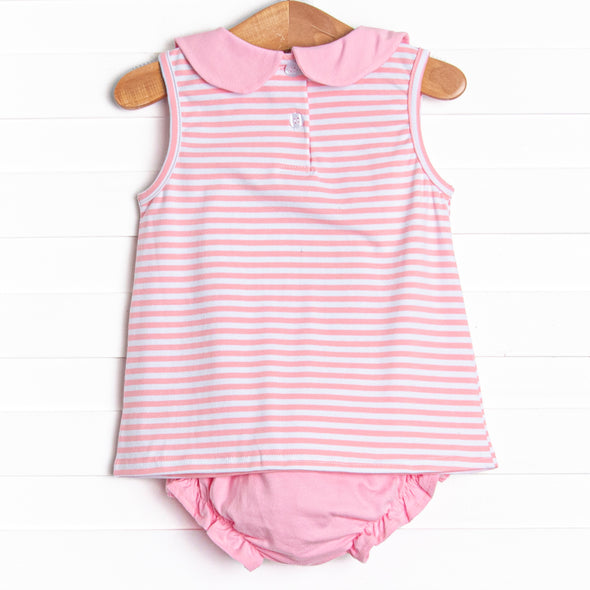 Pink Lady Lemon Applique Diaper Set, Pink