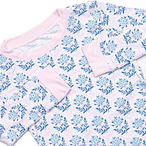 Bluebell and Bloom Bamboo Pajama Set, Blue