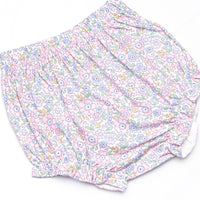 Poppy Fields Scalloped Edge Diaper Set, Pink