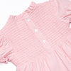 Schoolyard Scallops Applique Dress, Pink