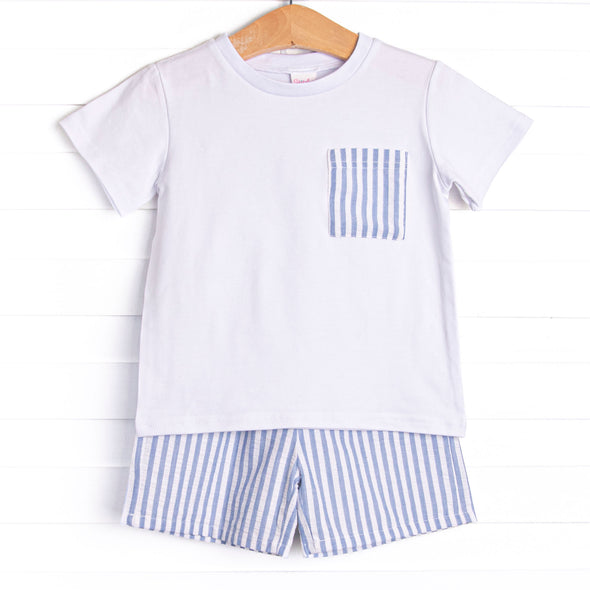 Pacific Blue Paradise Short Set, Blue
