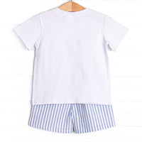 Pacific Blue Paradise Short Set, Blue