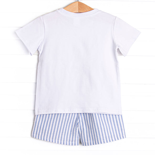 Pacific Blue Paradise Short Set, Blue