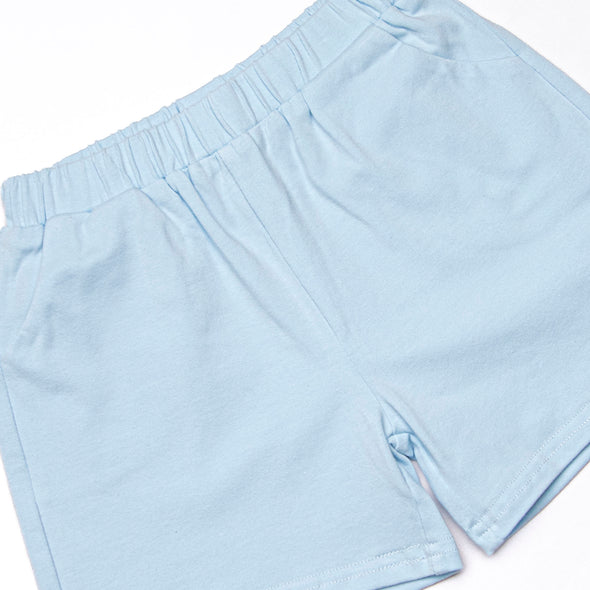 Teacher's Pet Applique Short Set, Blue