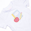 Composition Cutie Applique Short Set, Blue Seersucker