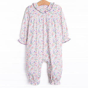 Painted Petals Romper, Purple