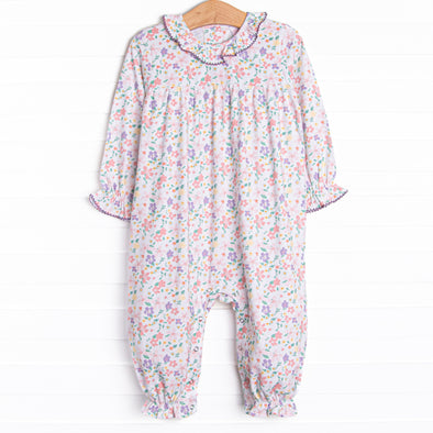 Painted Petals Romper, Purple