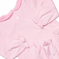 Pumpkin Pup Applique Ruffle Romper, Pink