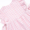 School Day Smocked Side Tie Dress, Pink
