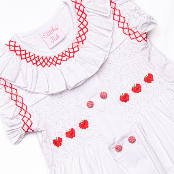 Simply Smart Smocked Dress, White