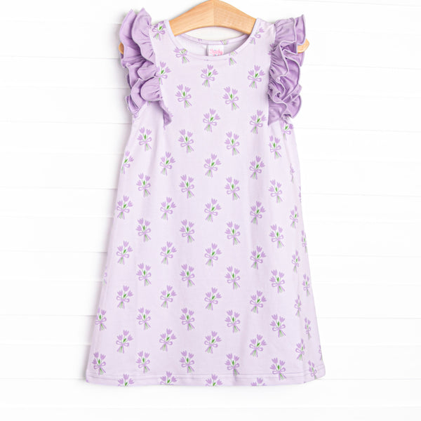 Tossing Tulips Dress, Purple