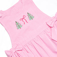 Boughs of Bows Embroidered Side Tie Romper, Pink
