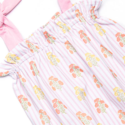 Pinstripe Petals Bubble, Pink