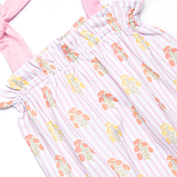 Pinstripe Petals Bubble, Pink