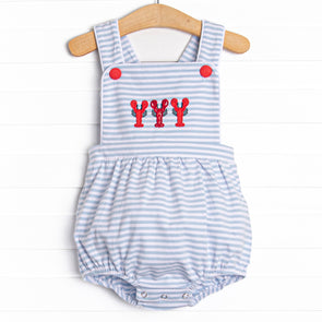 Cape Cod Catch Applique Sunsuit, Blue