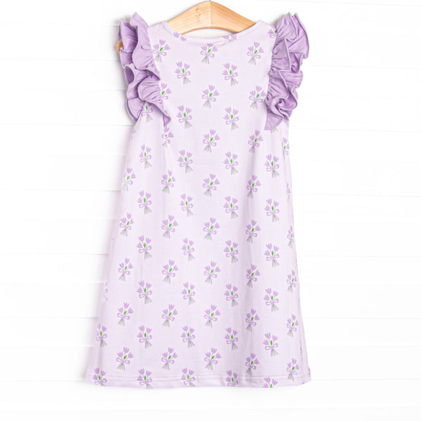 Tossing Tulips Dress, Purple