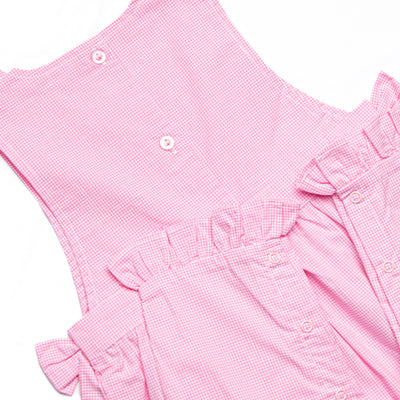 Boughs of Bows Embroidered Side Tie Romper, Pink