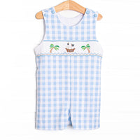 Treasure Island Smocked Jon Jon, Blue