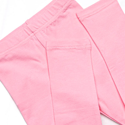 Boughs of Bows Embroidered Side Tie Legging Set, Pink