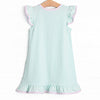 Aquamarine Maid Applique Dress, Green