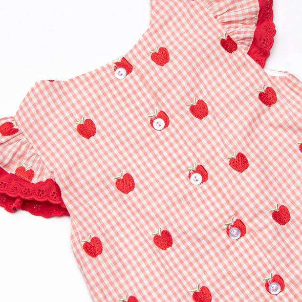Grade School Gala Embroidered Diaper Set, Pink