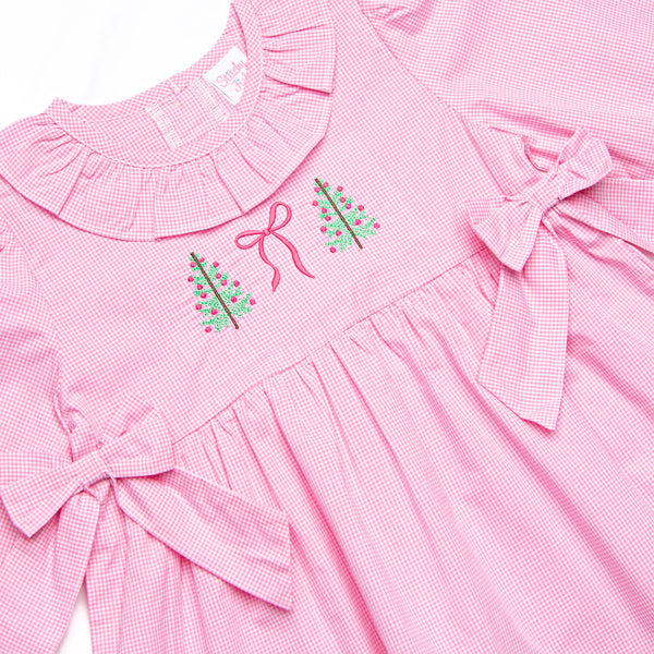 Boughs of Bows Embroidered Side Tie Legging Set, Pink