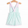 Aquamarine Maid Applique Short Romper, Green