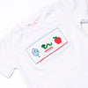 Global Studies Smocked Short Set, Blue Stripe