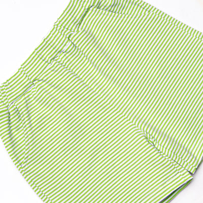 Levi Short Set, Medium Blue and Green Stripe