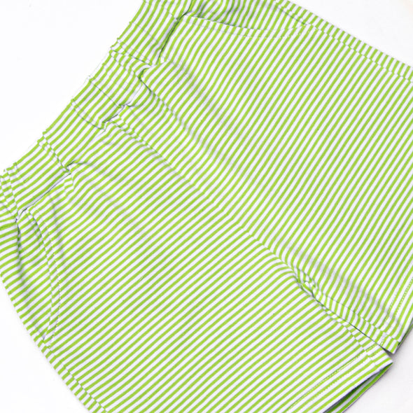 Levi Short Set, Medium Blue and Green Stripe