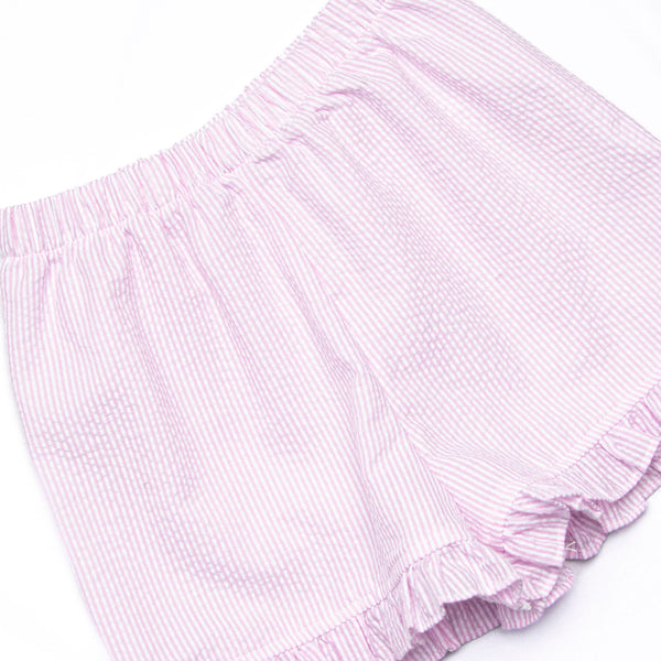 Peyton Short Set, Pink Seersucker