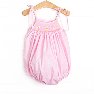 Darling Daisies Smocked Bubble, Pink