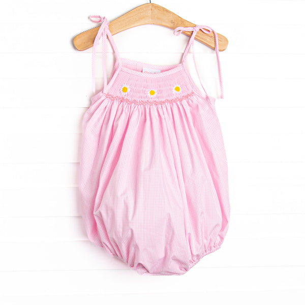 Darling Daisies Smocked Bubble, Pink