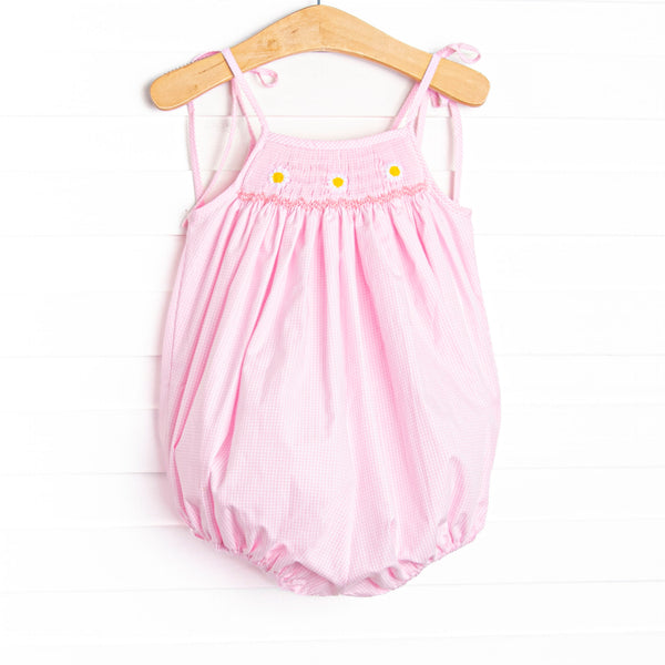 Darling Daisies Smocked Bubble, Pink