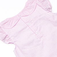 Pencil Me In Applique Dress, Pink Seersucker