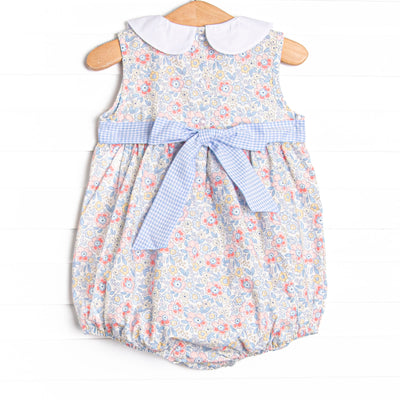Felicity Florals Sleeveless Collared Bubble, Blue