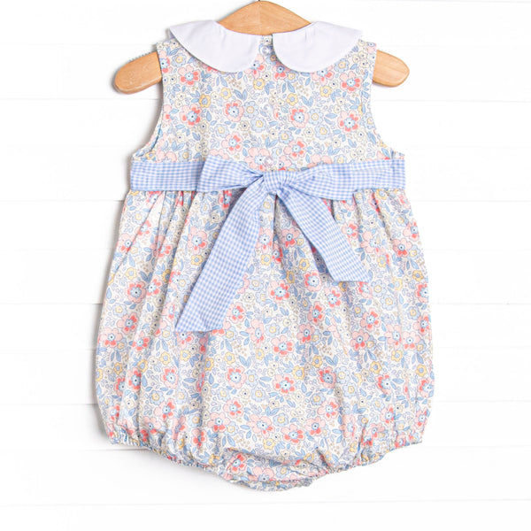 Felicity Florals Sleeveless Collared Bubble, Blue