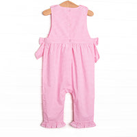 Boughs of Bows Embroidered Side Tie Romper, Pink