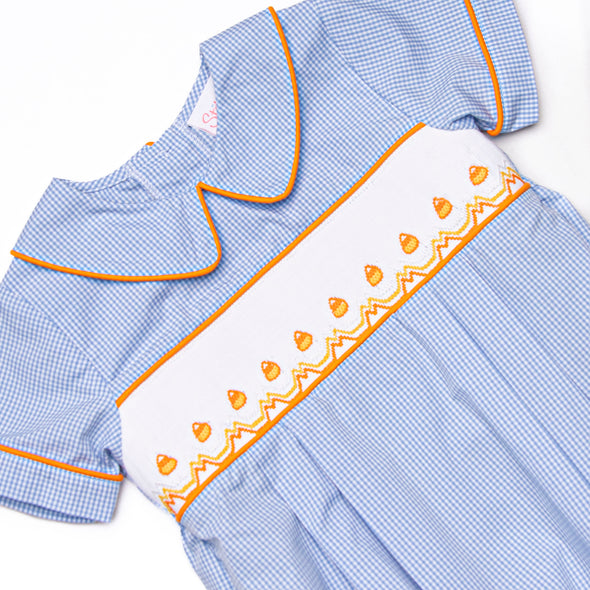 Too Sweet to Spook Smocked Bubble, Blue