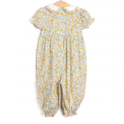 Golden Harvest Smocked Romper, Yellow