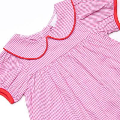 Making the Grade Applique Dress, Pink
