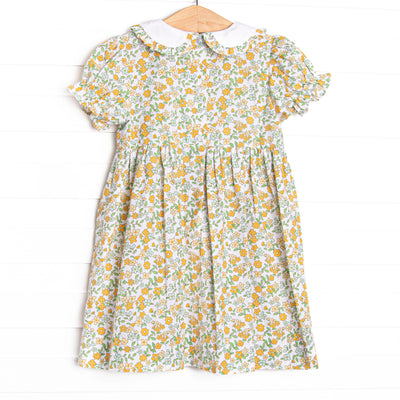 Golden Harvest Smocked Dress, Yellow