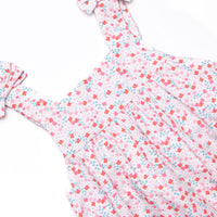 Cherry Tree Blooms Sleeveless Dress, Red