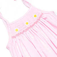 Darling Daisies Smocked Bubble, Pink