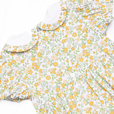 Golden Harvest Smocked Romper, Yellow