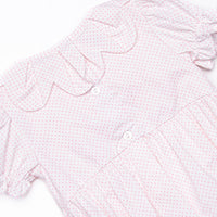 Petite Polka Dot Pumpkins Smocked Dress, Pink