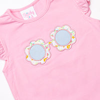 Sunnies and Shade Applique Skort Set, Pink